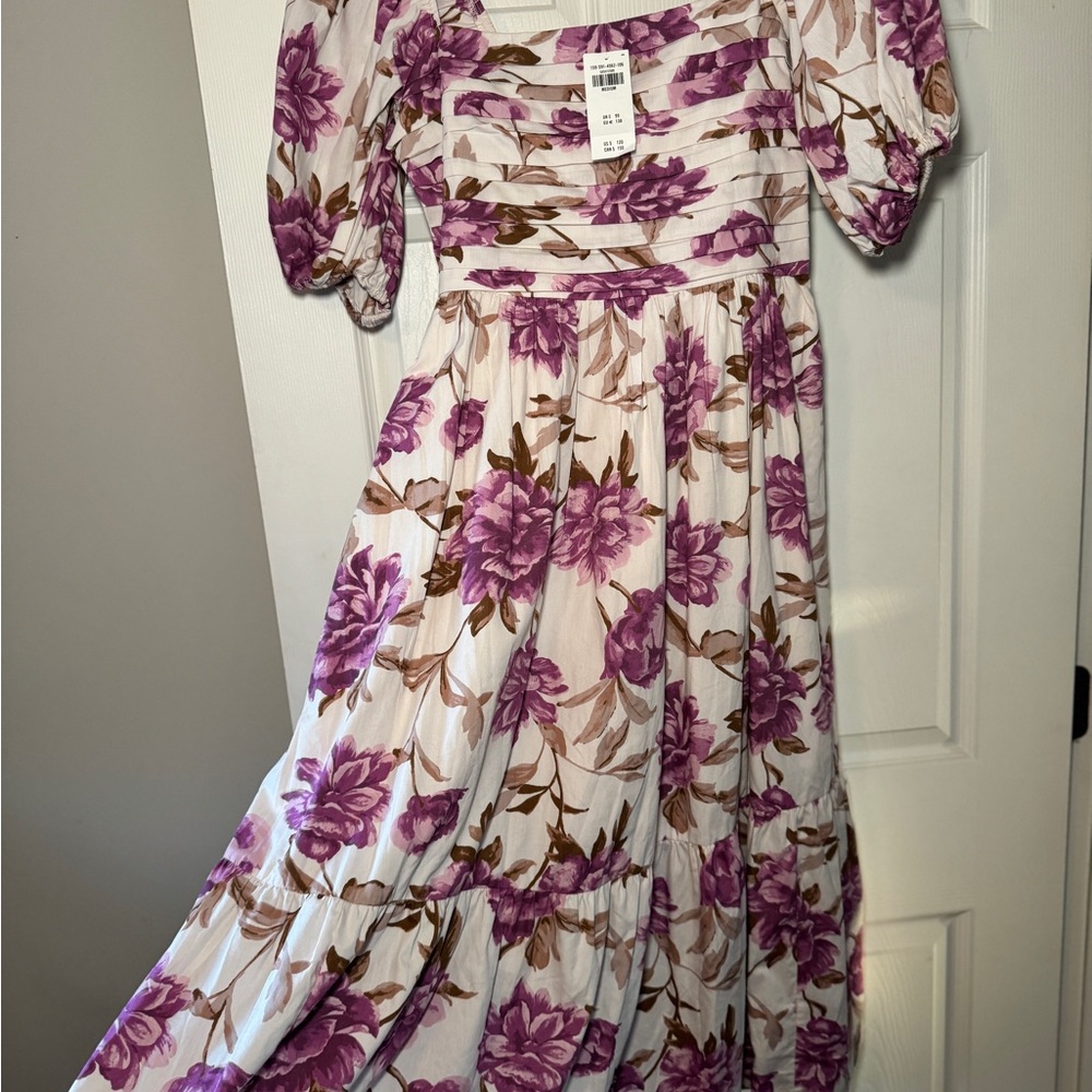 Abercrombie & Fitch Purple Floral Midi Dress